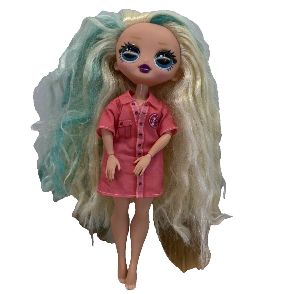 LOL Doll Blond Teal‎ Hair Pink Dress